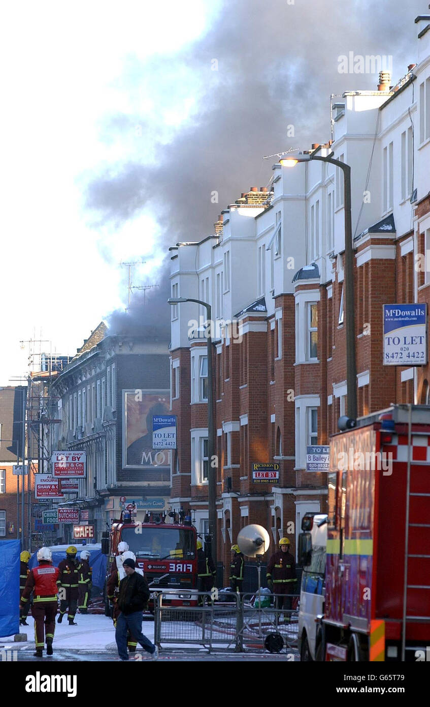 Hackney Belagerung - Feuer Stockfoto