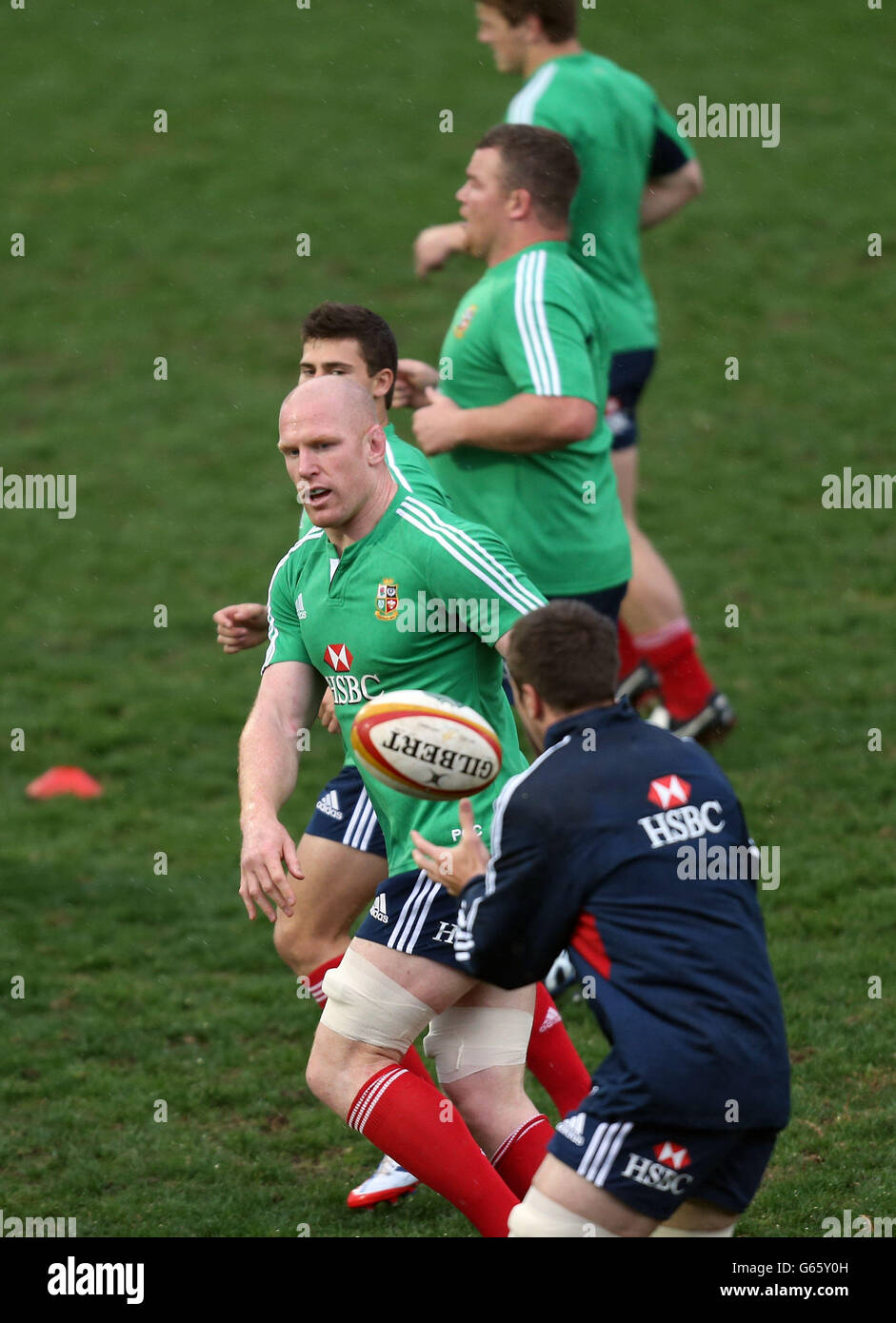 Rugby Union - 2013 British and Irish Lions Tour - British and Irish Lions Training Session - No.2 Sportplatz. Paul O'Connell von British und Irish Lions während der Trainingseinheit auf dem No.2 Sports Ground in Newcastle in Australien. Stockfoto