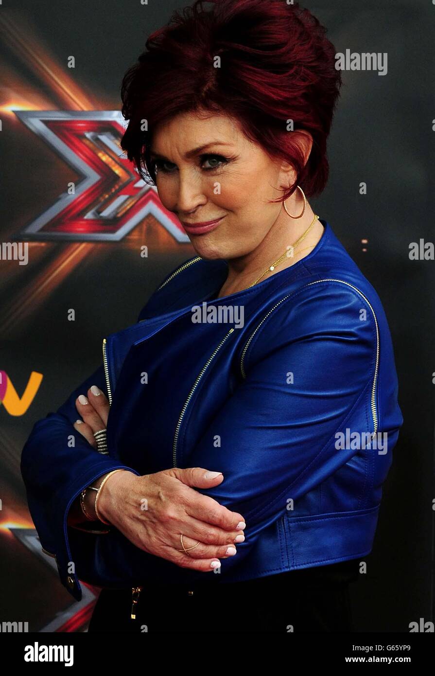 Sharon Osbourne, Richterin von X Factor, trifft am ICC in Birmingham ein. Stockfoto