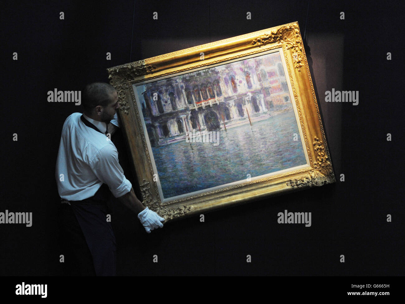 Vision of Venice von Claude Monet wird heute im Rahmen der Sommerverkaufssaison bei Sotheby's in London gezeigt und hofft, &ACIRC;£15 - &ACIRC;£20 Millionen zu holen, wenn es bis Juli verkauft wird. Die Verkäufe von Arbeiten im Wert von insgesamt rund &ACIRC;£100 Millionen stammen aus tausend Jahren westlicher Kunst Stockfoto