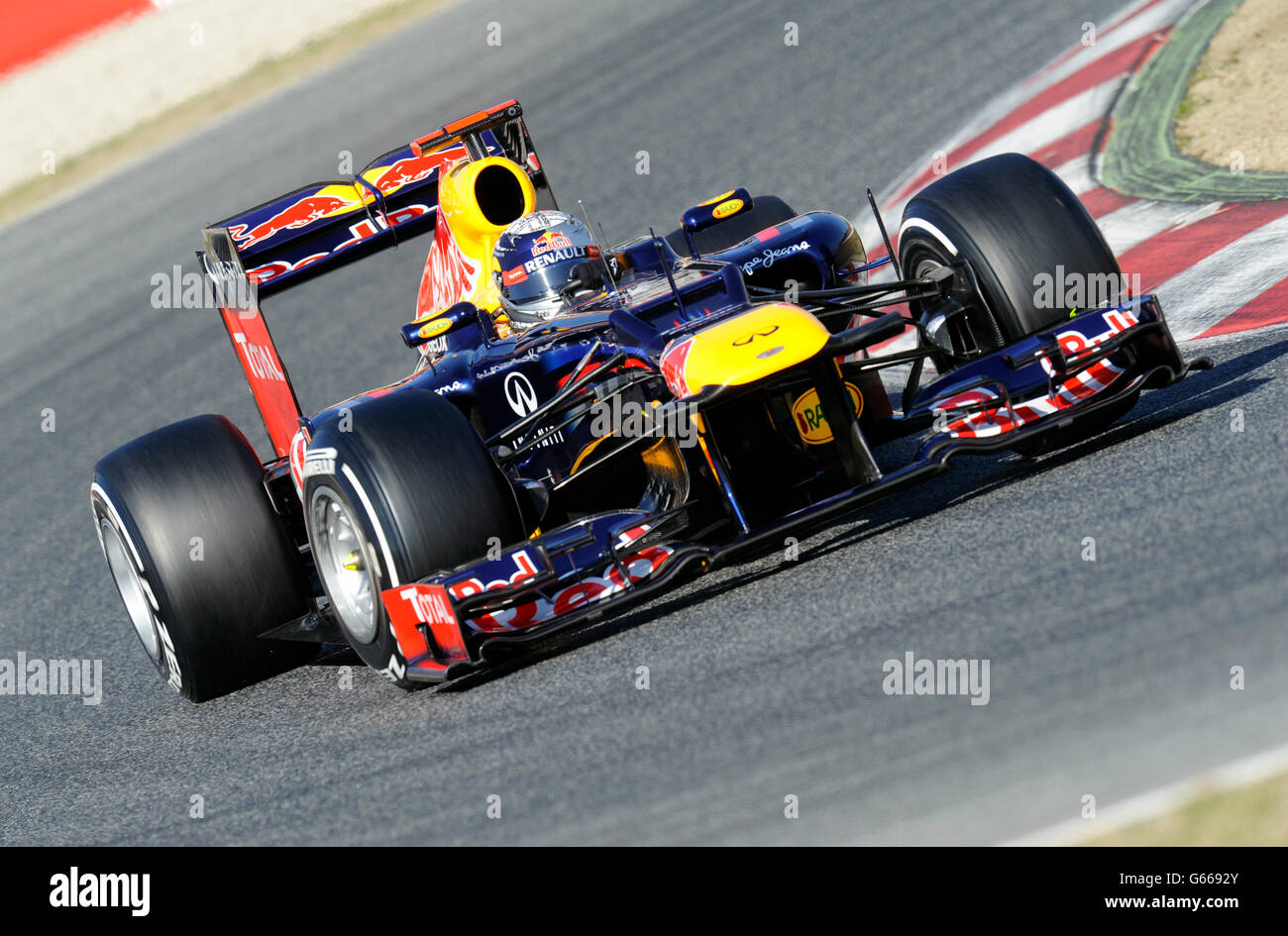 Sebastian Vettel, GER, Red Bull Racing Renault tb8, Formel-1-Test-Sitzungen, Februar 2012, Barcelona, Spanien, Europa Stockfoto