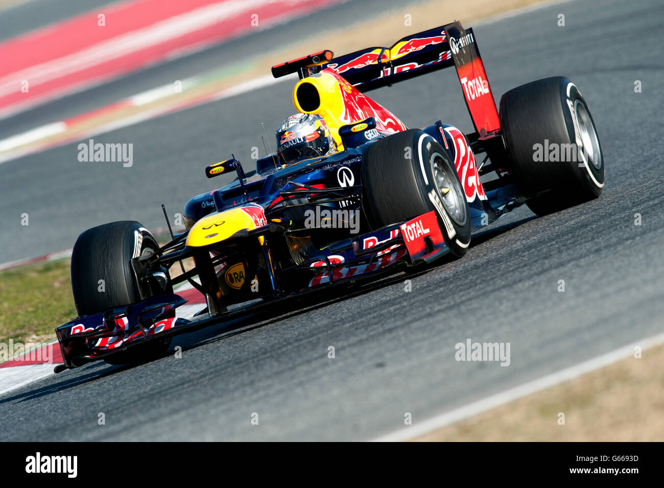 Sebastian Vettel, GER, Red Bull Racing Renault tb8, Formel-1-Test-Sitzungen, Februar 2012, Barcelona, Spanien, Europa Stockfoto