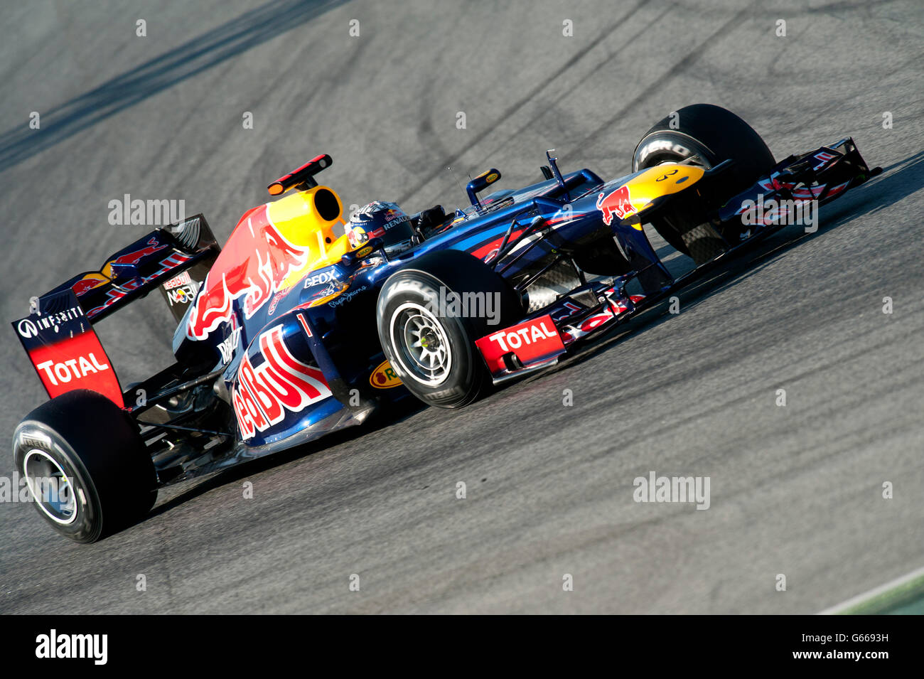 Sebastian Vettel, GER, Red Bull Racing Renault tb8, Formel-1-Test-Sitzungen, Februar 2012, Barcelona, Spanien, Europa Stockfoto