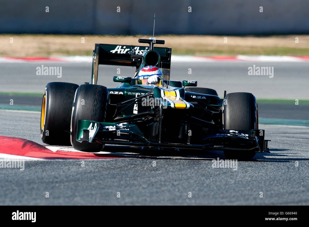 Vitaly Petrov, RUS, Caterham F1 Team Renault CT-01, Formel-1-Test-Sitzungen, Februar 2012, Barcelona, Spanien, Europa Stockfoto