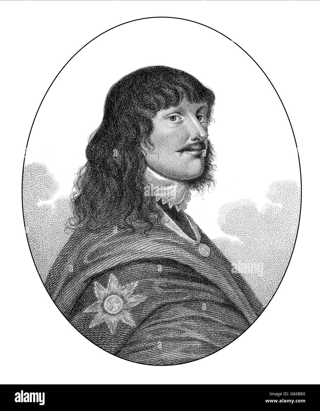 James Stanley, 7. Earl of Derby, Lord Strange, 1607-1651, ein Befürworter der die royalistische Sache im englischen Bürgerkrieg Stockfoto