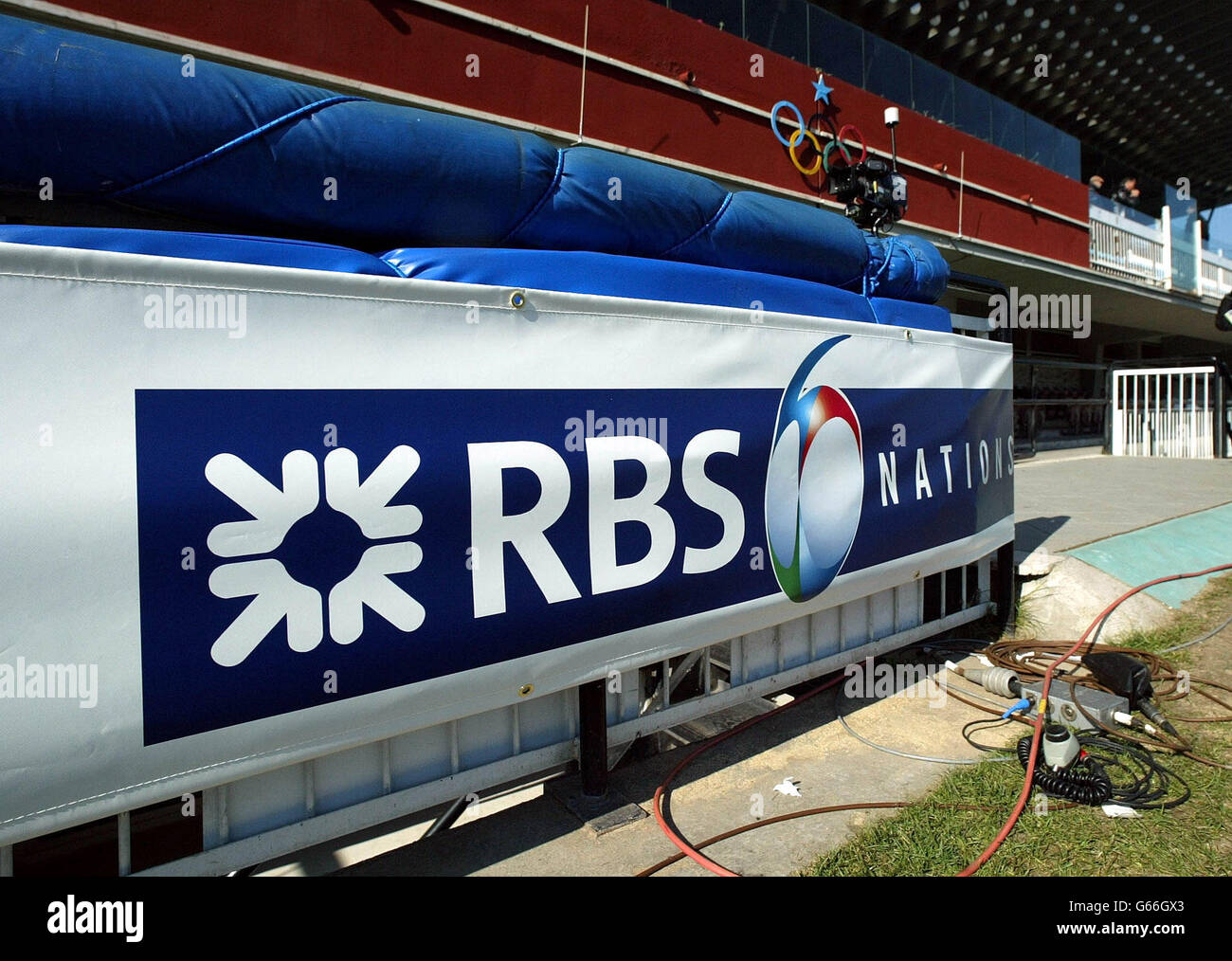 RBS Italien Extras 7. Stadionverkleiden im Stadio Flaminio, Rom, vor der RBS 6 Nations-Fixierung zwischen Italien und Wales Stockfoto