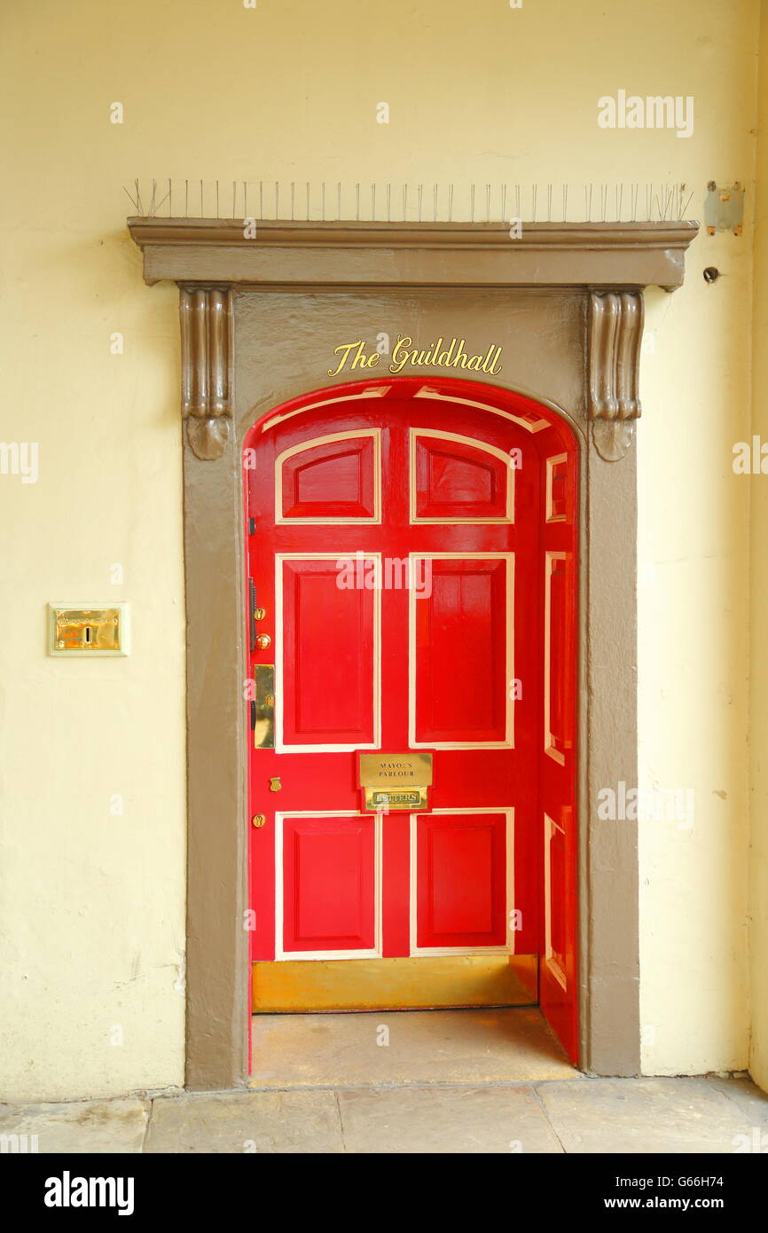 Die Guildhall Eingangstür in Windsor, Berkshire, UK Stockfoto