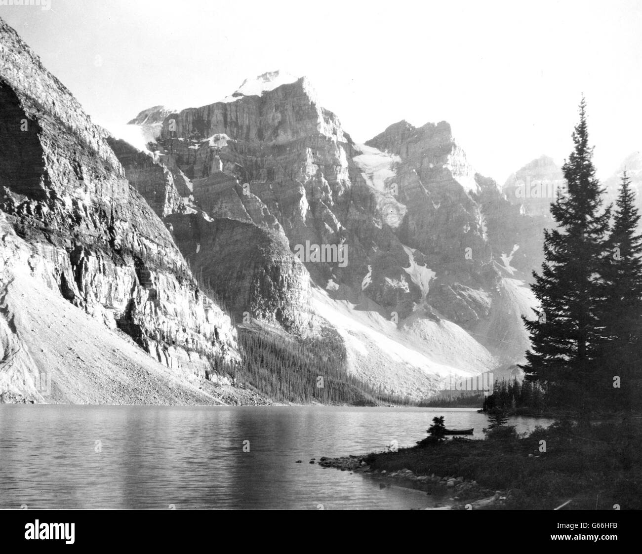 Lake Louise und Mont Lefroy, Kanada Stockfoto