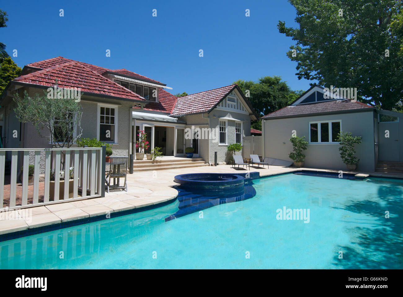 Föderation Haus und Pool Gordon Sydney NSW Australia Stockfoto