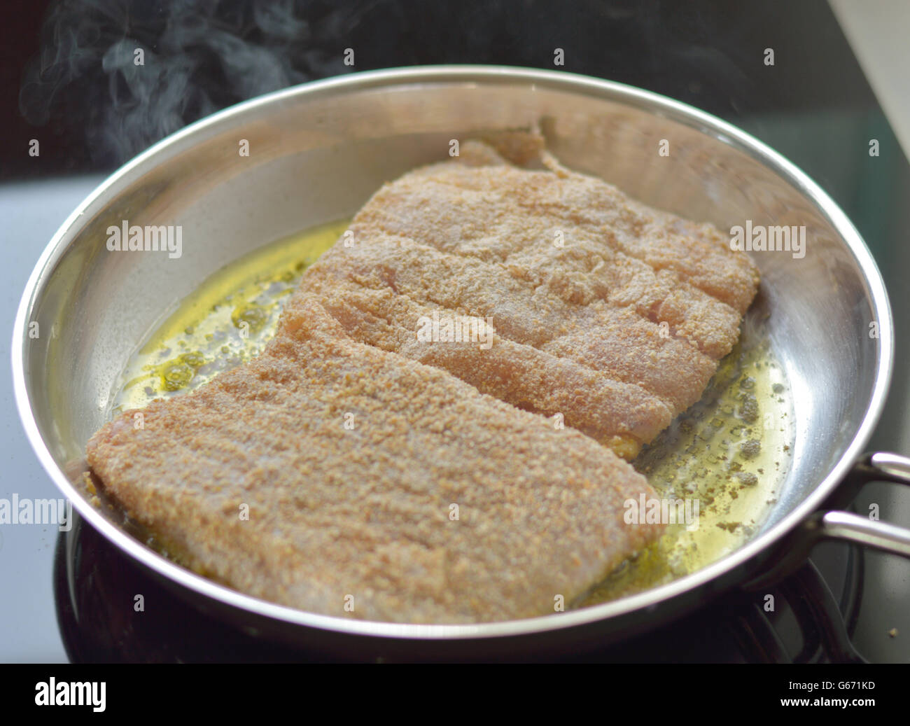 Frischer Kabeljau Kochen zum Abendessen Stockfotografie - Alamy