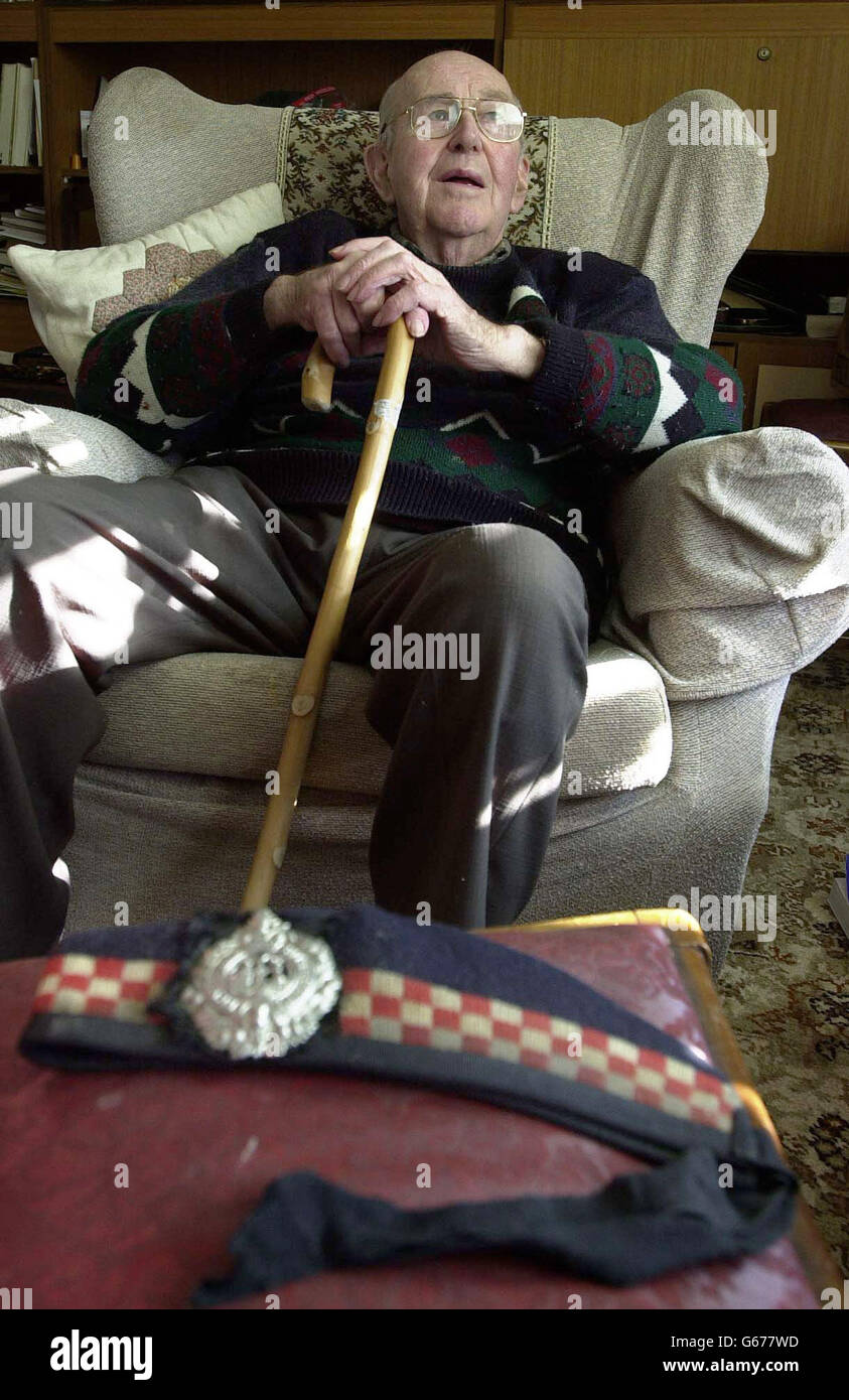 Robert Kincaid findet WWII Kugel Stockfoto