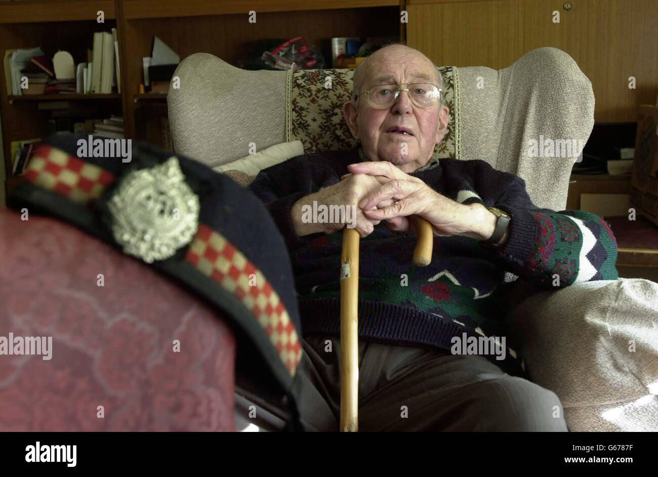 Robert Kincaid findet WWII Kugel Stockfoto