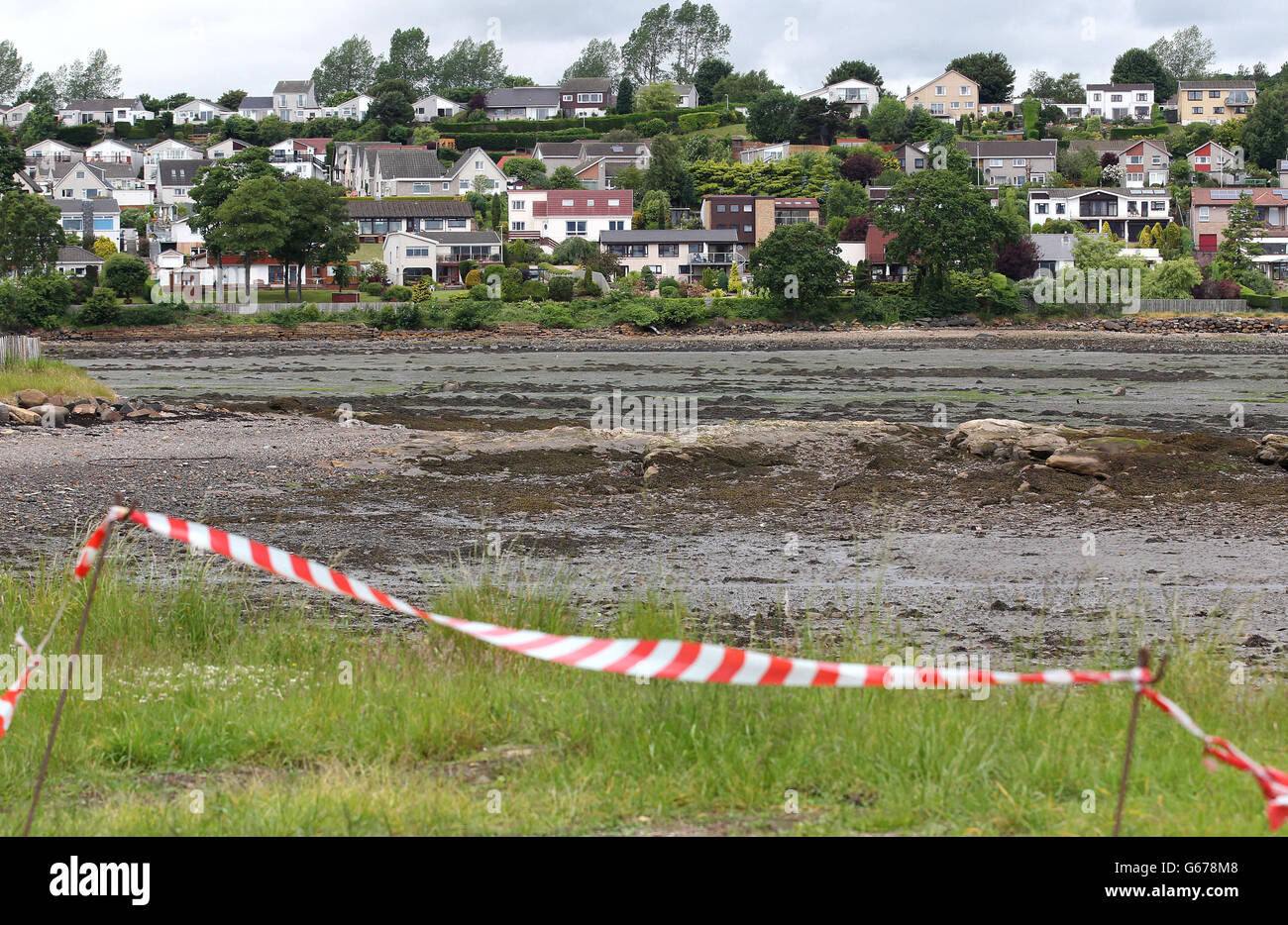 Radioaktive Partikel am Strand Stockfoto