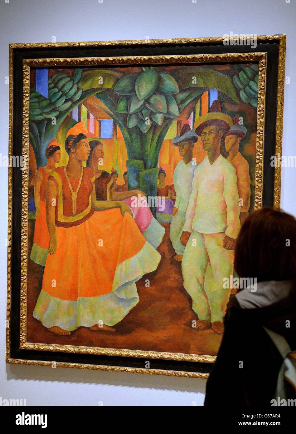 Diego Rivera (1886-1957) Tanz in Tehuantepec in der Royal Academy, wo er Teil von Mexiko: Eine Revolution in der Kunst ist, 1910-1940 Ausstellung, die vom 6. Juli bis 29. September 2013 in Piccadilly im Zentrum von London läuft. Stockfoto