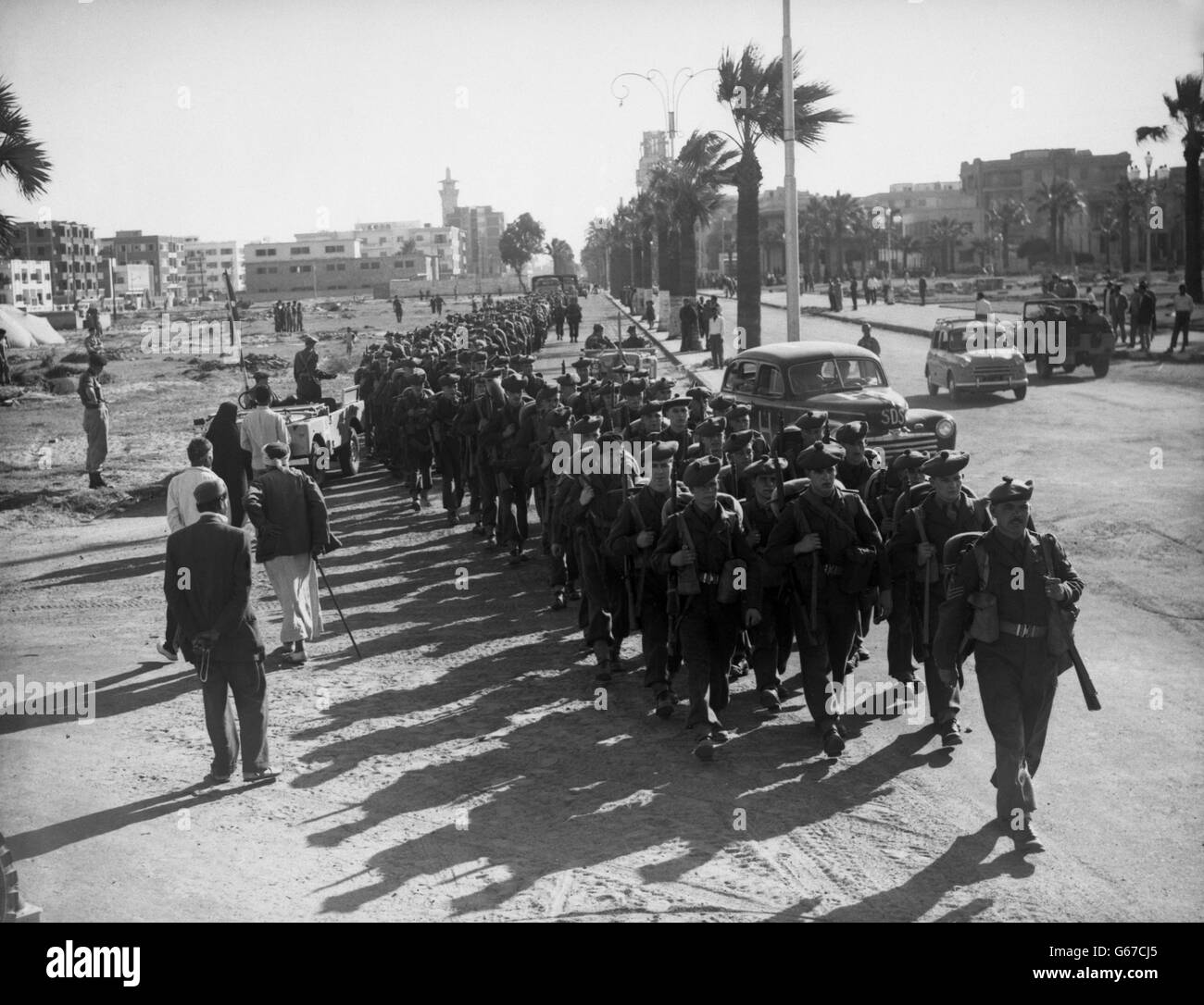 Suez Krise - Royal Scots - Port Said, Ägypten Stockfoto