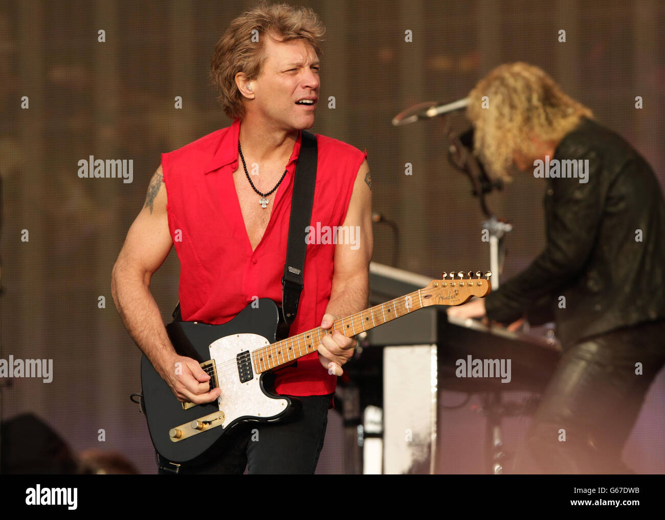 Bon Jovi präsentiert im Barclaycard den British Summer Time Hyde Park im Zentrum von London. Stockfoto