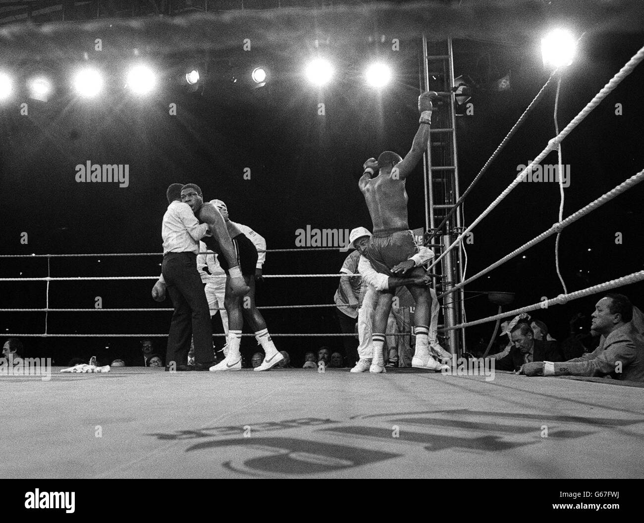 Frank Bruno V Tim Witherspoon Stockfoto