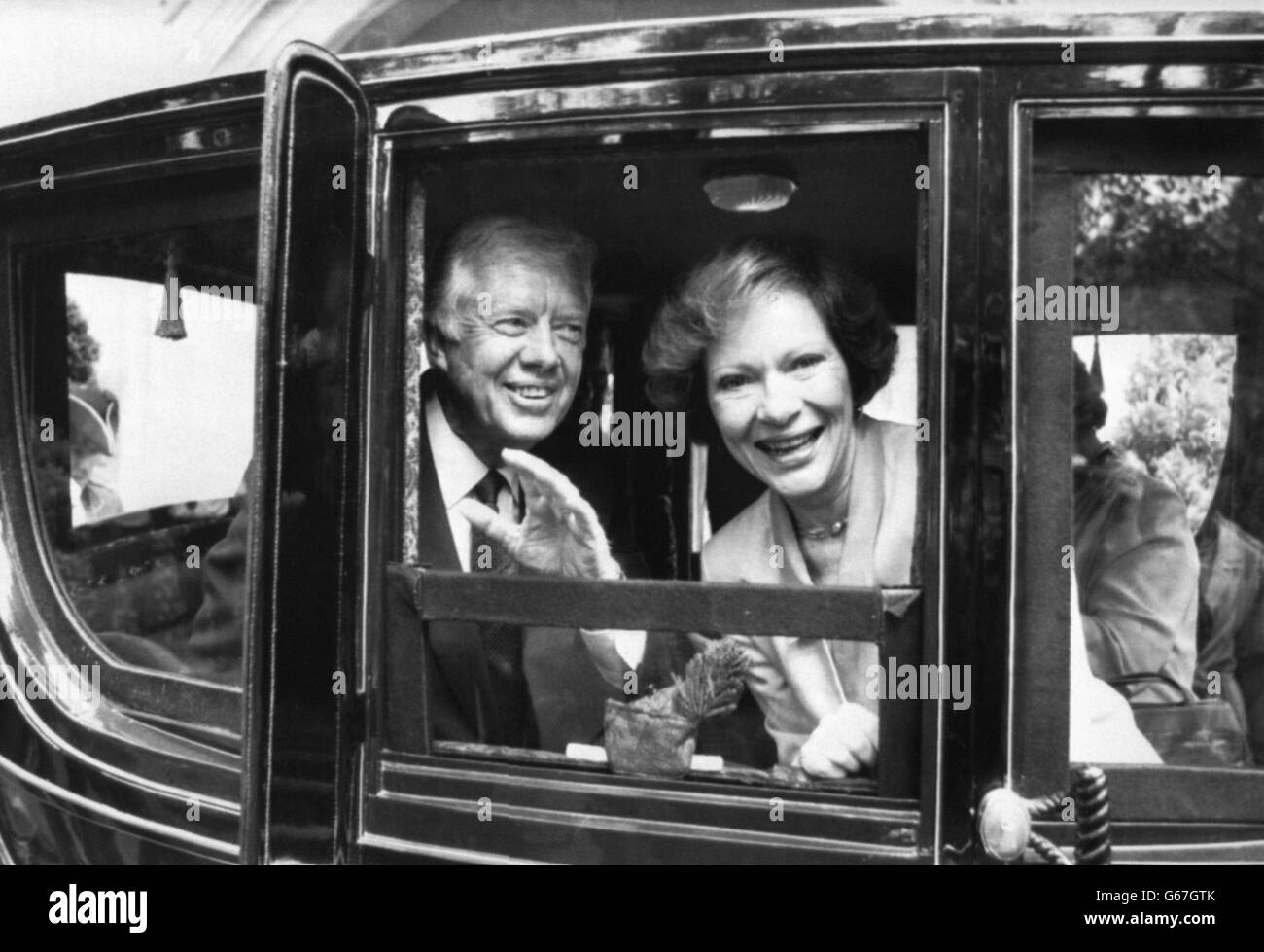 Politik - der ehemalige US-Präsident Jimmy Carter und seine Frau Rosalyn - Lord Mayor Parade - Newcastle Stockfoto