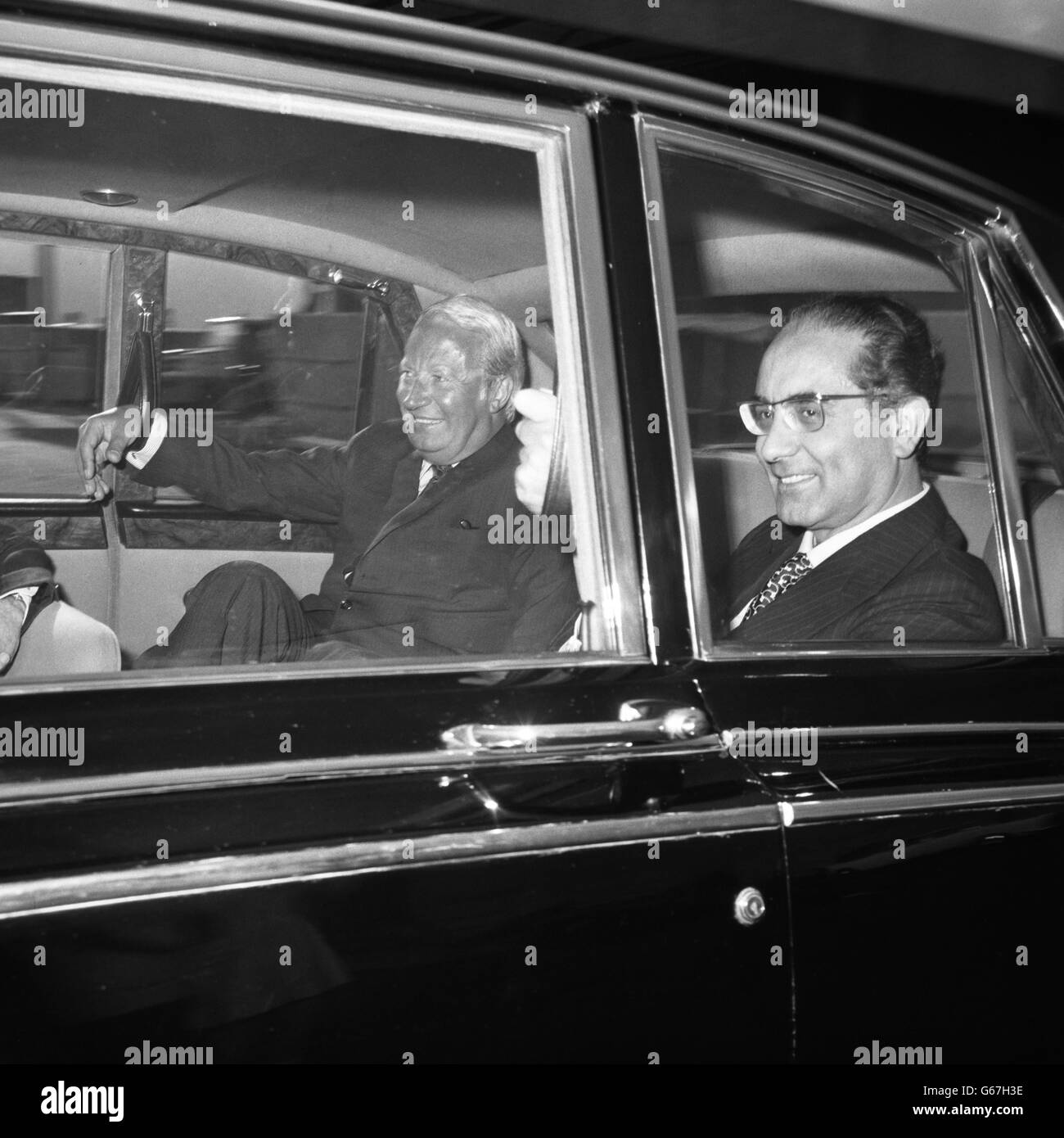 Politik - Emilio Colombo und Edward Heath - London Stockfoto