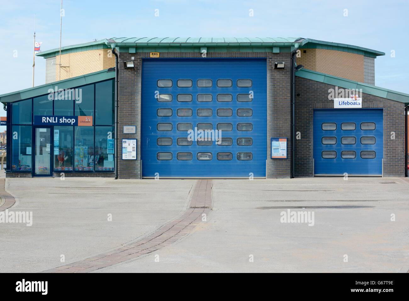 Rettungsboot Station, Lytham St Annes, Lancashire, Großbritannien Stockfoto