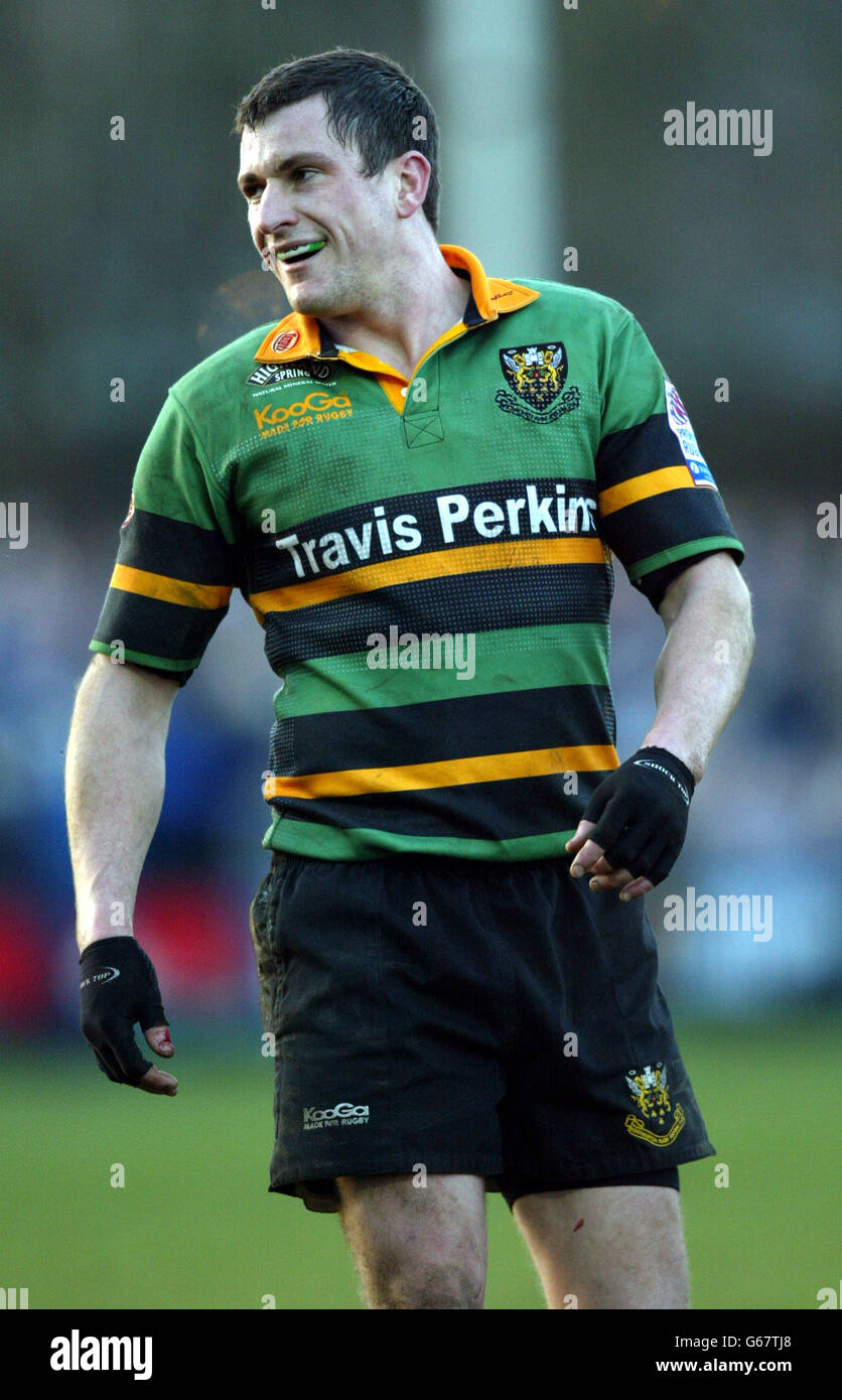 Bath gegen Northampton. Paul Grayson von Northampton Saints. Stockfoto