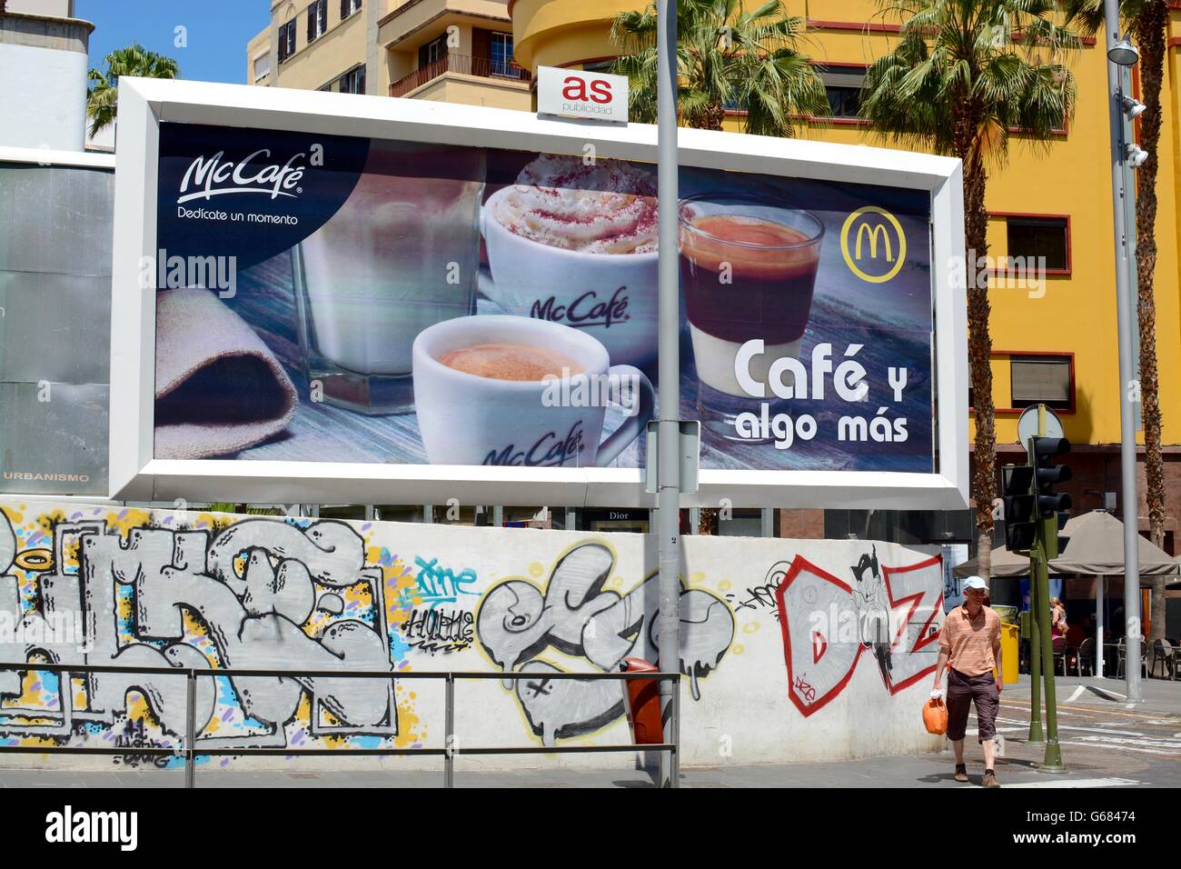 McDonalds-Werbung Stockfoto