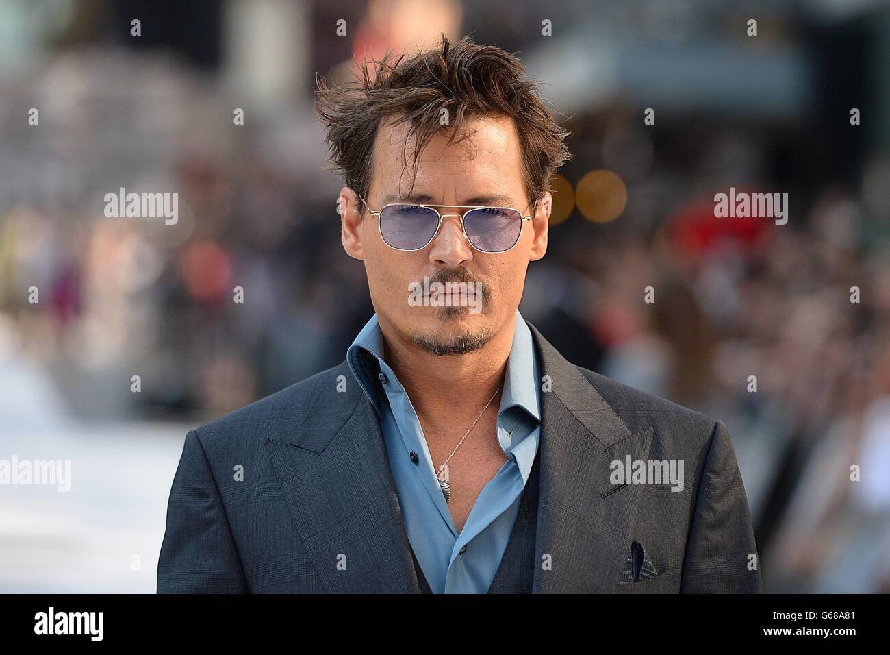 The Lone Ranger Premiere - London. Johnny Depp bei der britischen Premiere von The Lone Ranger im Londoner Kino Odeon West End. Stockfoto