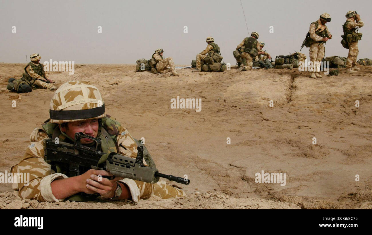 Britische Truppen im Irak Stockfoto