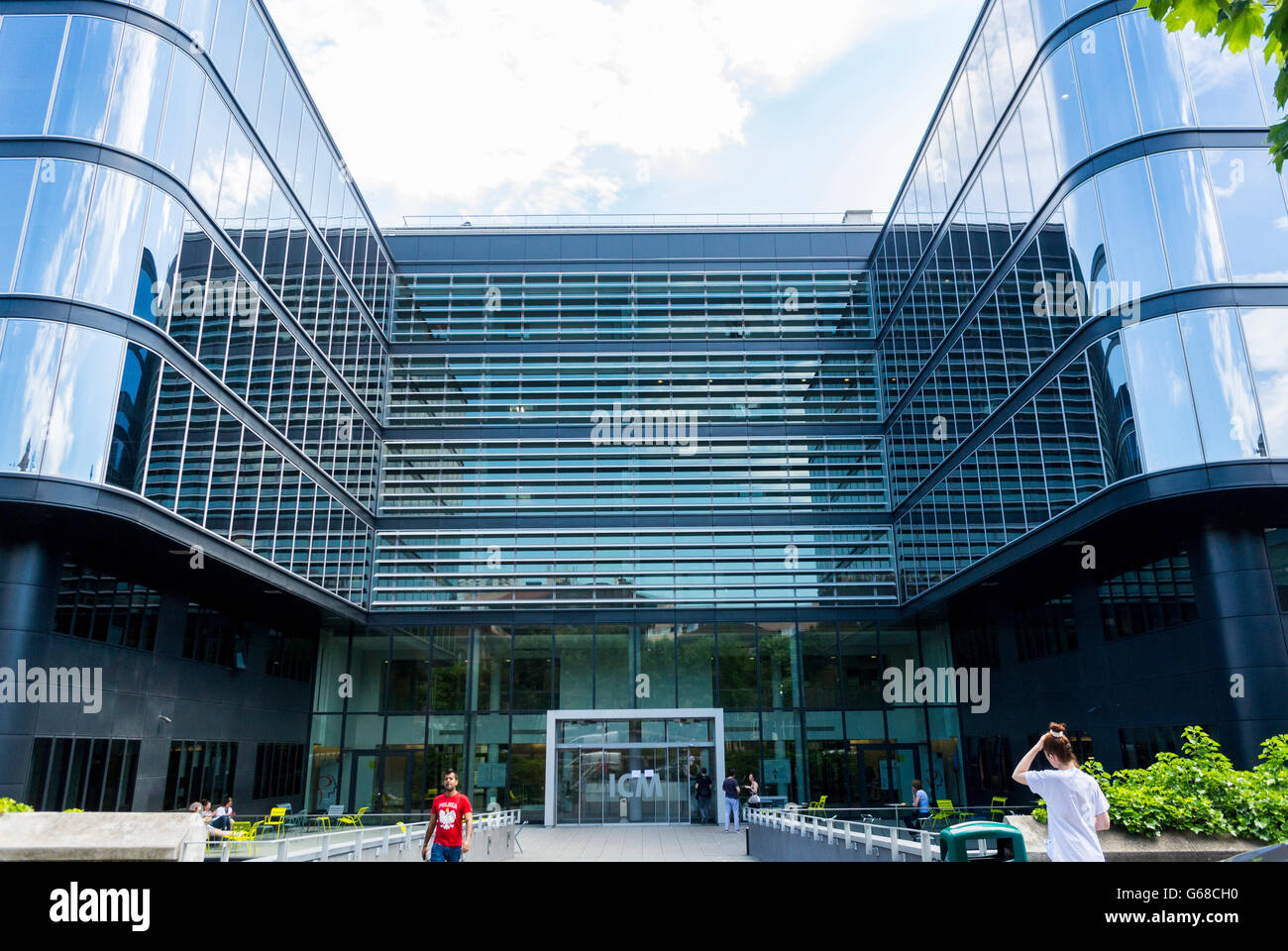 Paris, Frankreich, Französische Gesundheitszentren Krankenhäuser, Moderne Architektur, Hopital Pitié-Salpétrière, Zeitgenössische Architektur frankreich, Glasgebäude Stockfoto