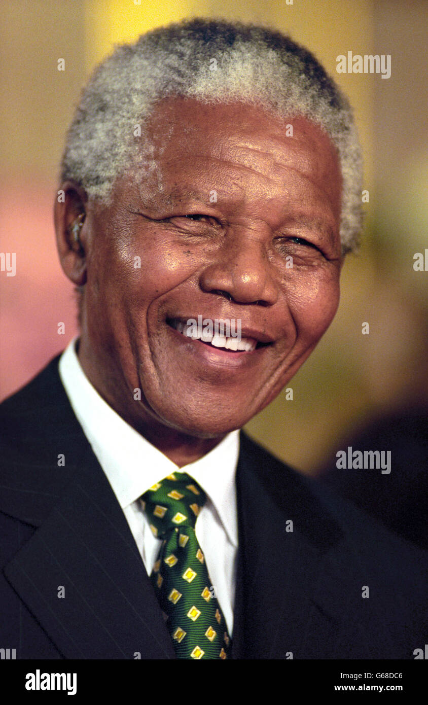 Nelson Mandela-Lächeln Stockfoto