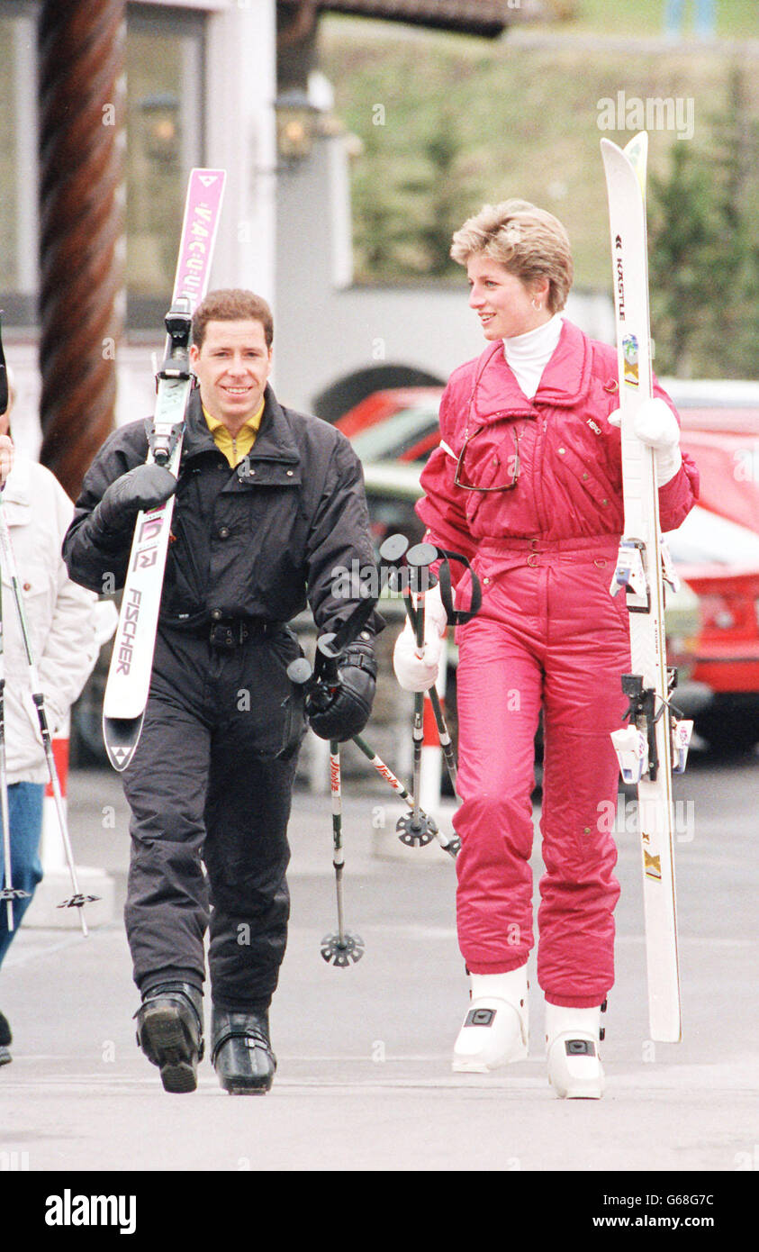 Prinzessin von Wales und Viscount Linley. Stockfoto