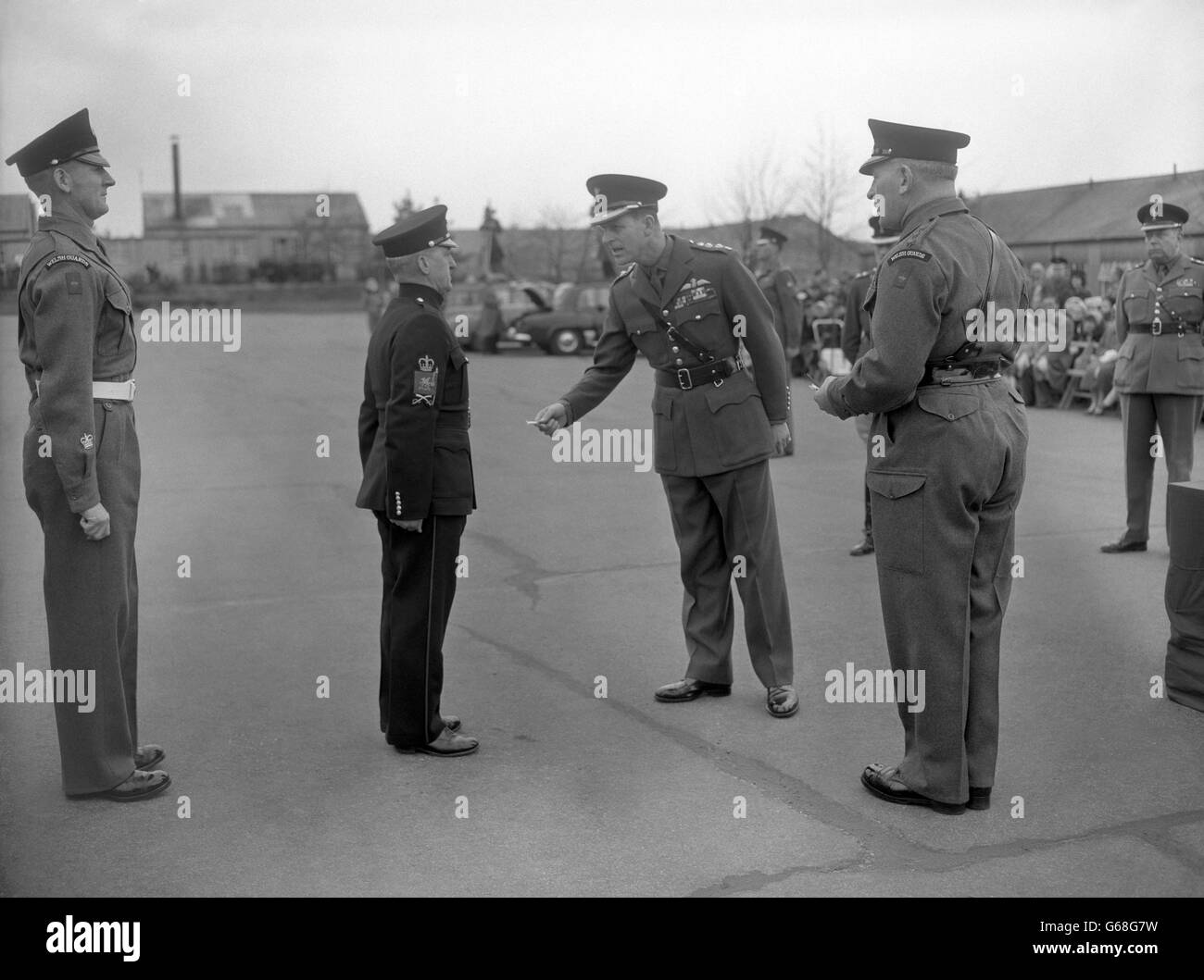 Königlichen Besuch-Welsh Guards - Surrey Stockfoto