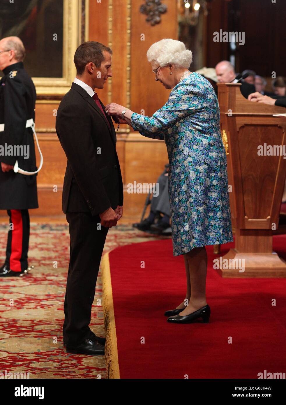 Investitur in Windsor castle Stockfoto