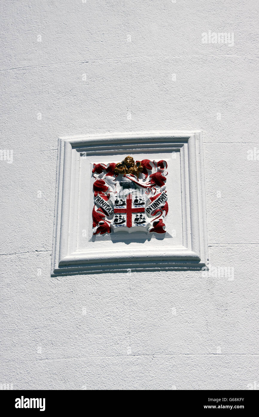 TRINITY HOUSE WAPPEN AUF PORTLAND BILL LEUCHTTURM DORSET UK. Stockfoto