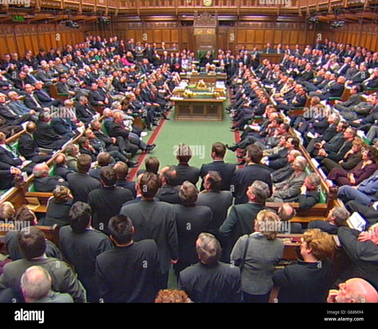 Stroh - Last-Minute-Debatte über den Irak Stockfoto
