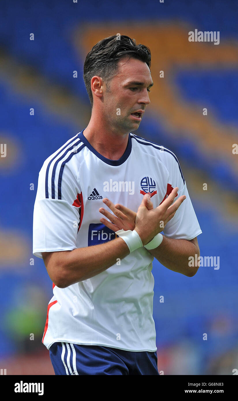 Fußball - Vorbereitungsspiel - Shrewsbury Town V Bolton Wanderers - neue Wiese Stockfoto