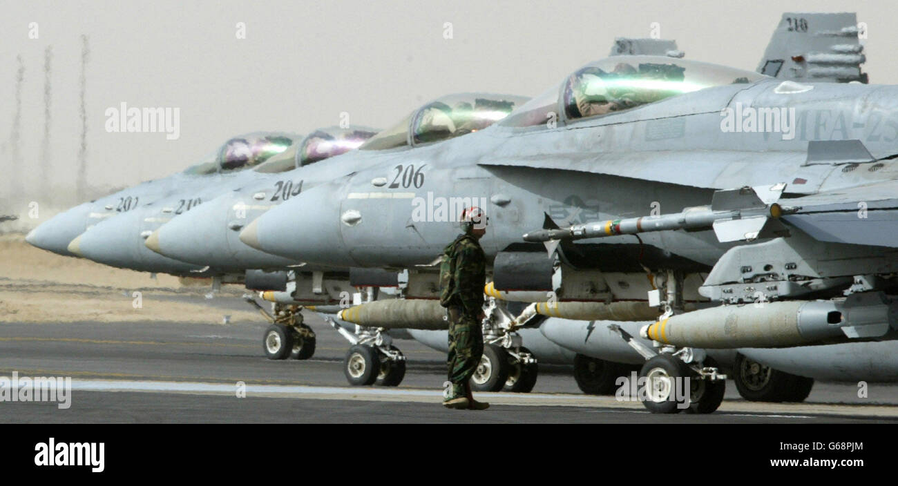 Irak Krieg U.S. Marine F18s Stockfoto