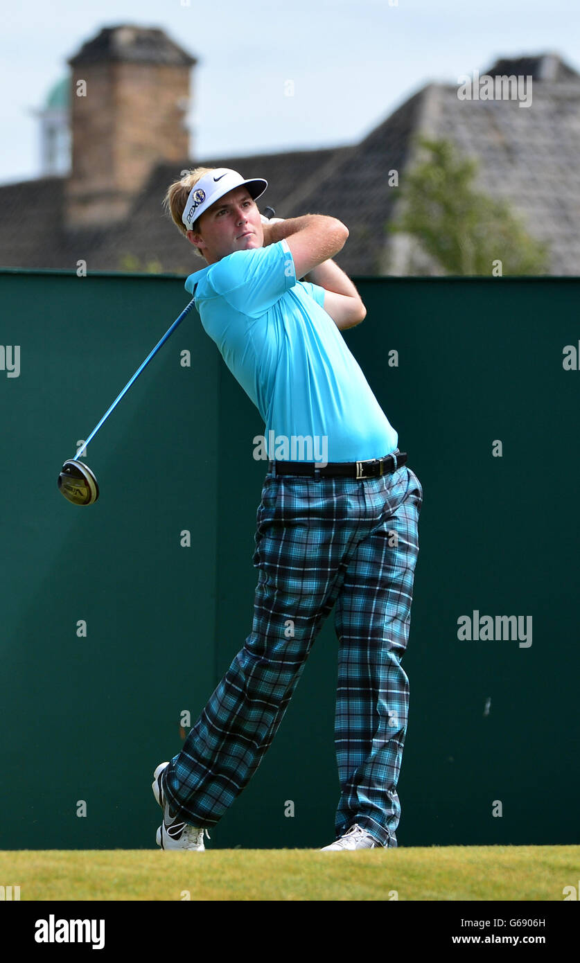 Golf - The Open Championship 2013 - Tag 1 - Muirfield Golf Club. Russell Henley aus den USA am ersten Tag der Open Championship 2013 im Muirfield Golf Club, East Lothian Stockfoto