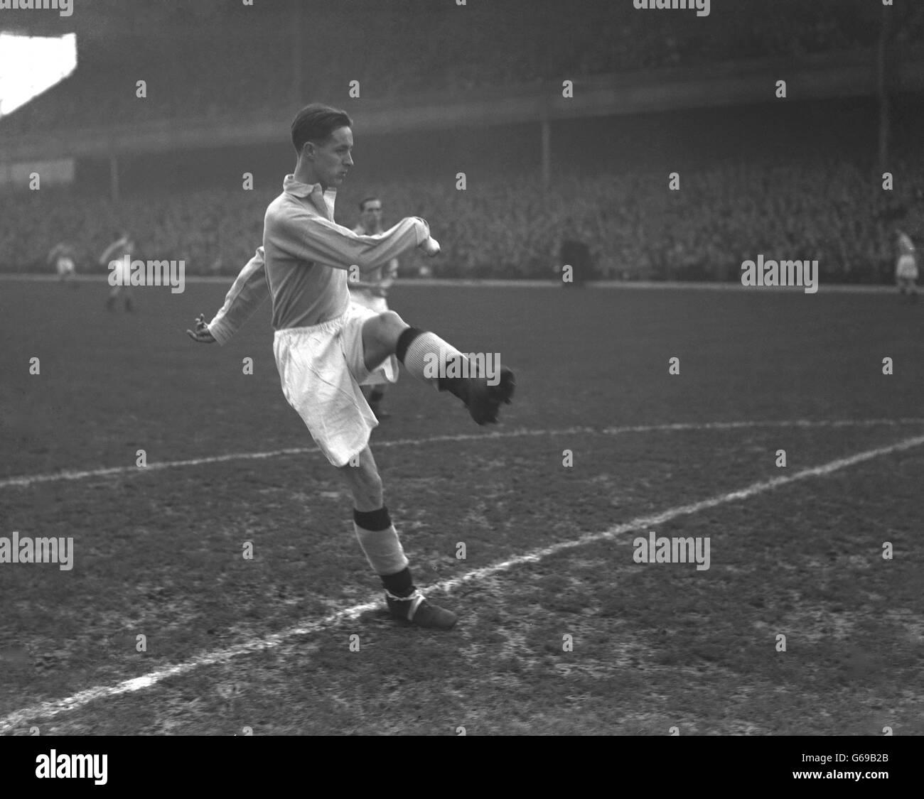 Fußball - League Division One - Arsenal gegen Manchester City - Highbury Stadium. George Smith, Manchester City. Stockfoto