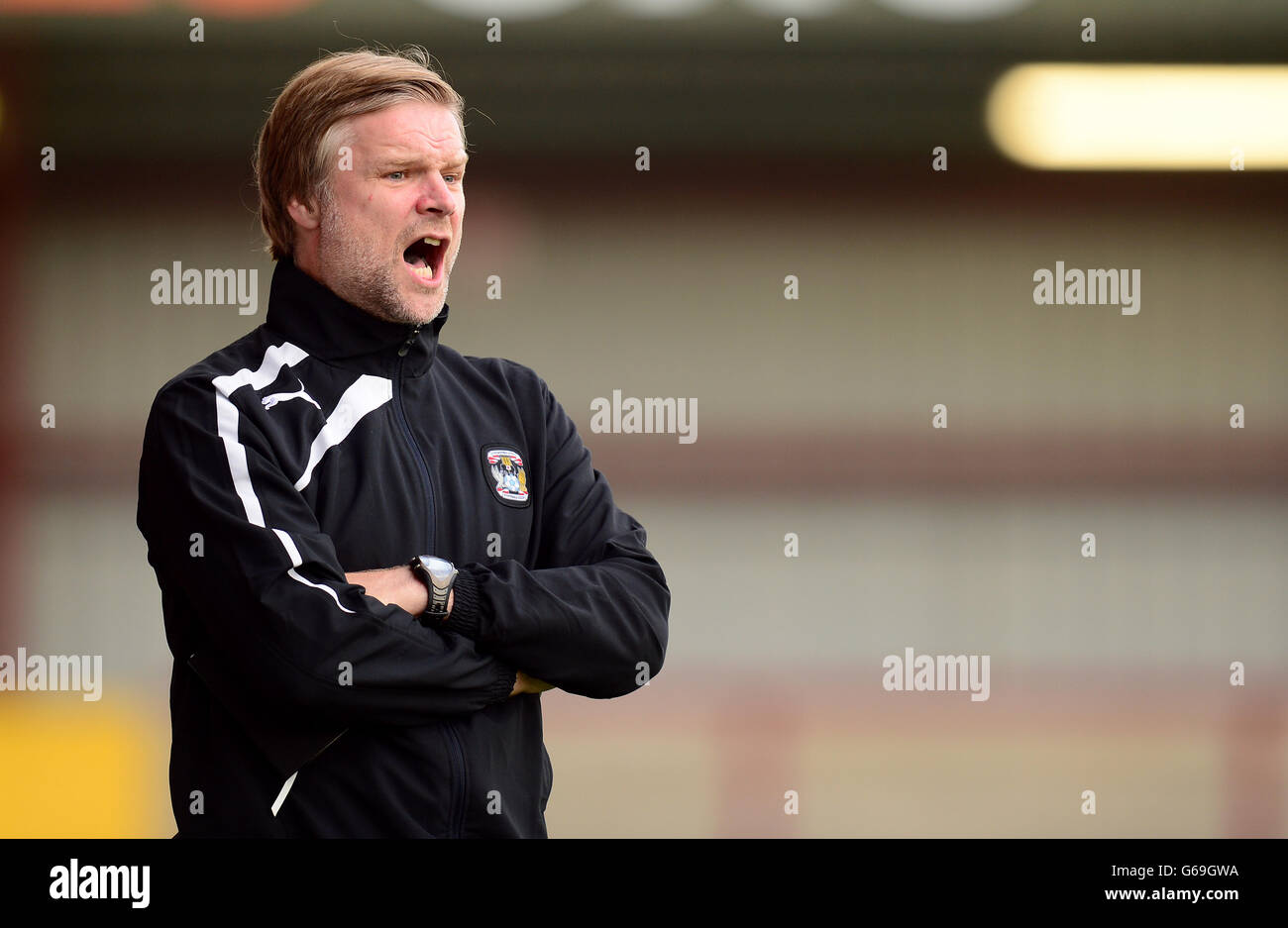 Fußball - Vorbereitungsspiel - Fleetwood Town gegen Coventry City - Highbury-Stadion Stockfoto