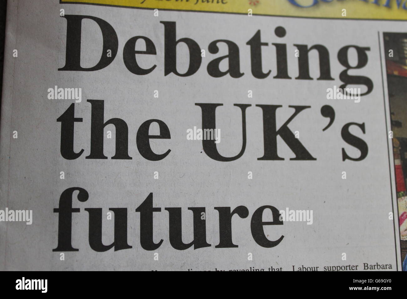 Brexit, EU-Referendum diskutieren Zukunft Großbritanniens, 23. Juni 2016 Stockfoto