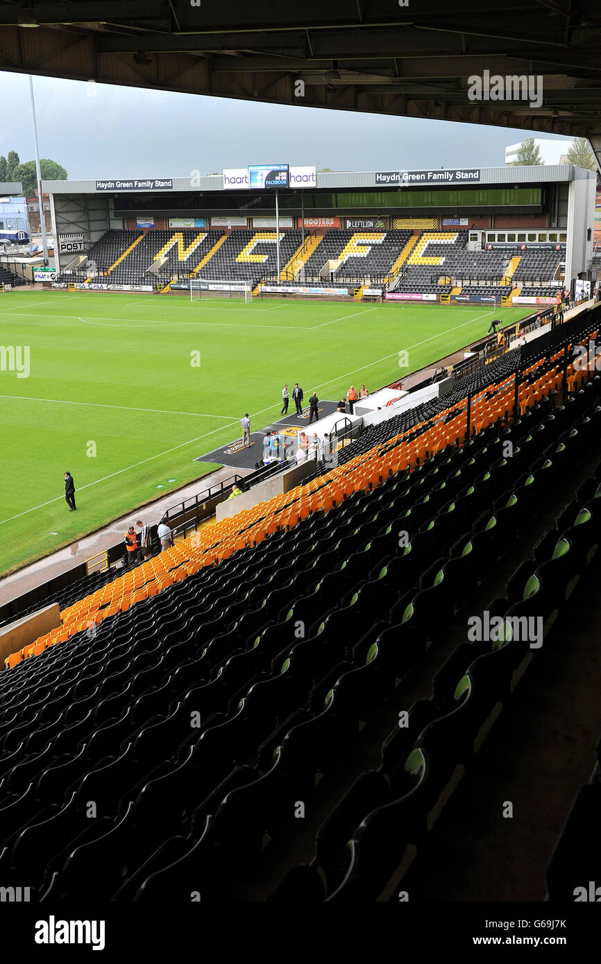 Fußball - vor der Saison freundlich - Notts County / Rayo Vallecano - Meadow Lane. Eine allgemeine Ansicht der Stände in der Meadow Lane Stockfoto