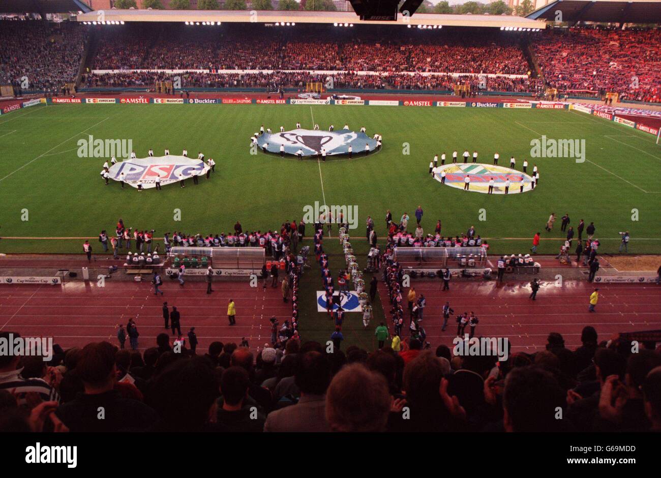 1996 UEFA EUROPEAN CUP WINNERS CUP-FINAL - PARIS SAINT GERMAIN V RAPID VIENNA Stockfoto