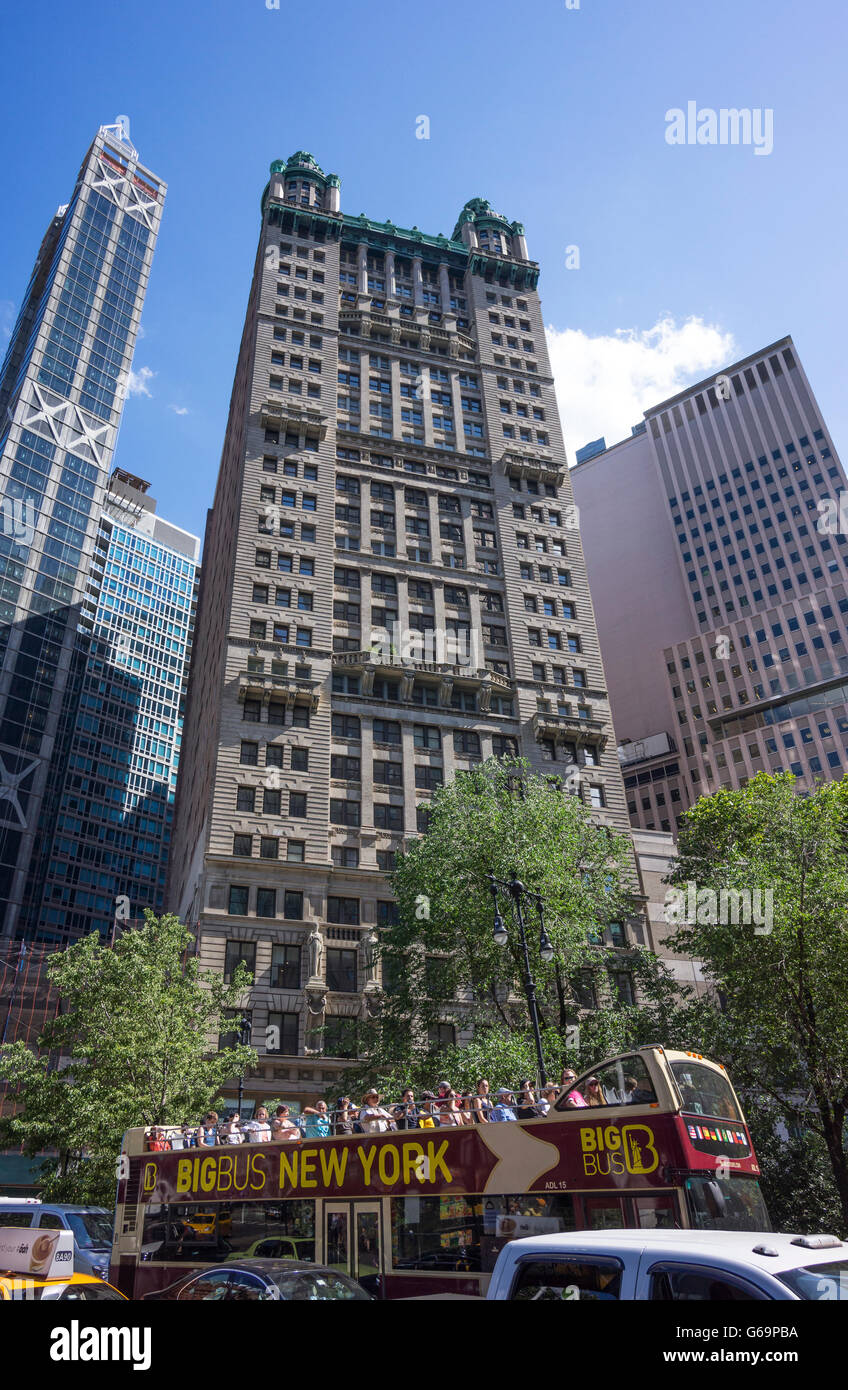 Big Bustour Wall Street New York Financial District Stockfoto