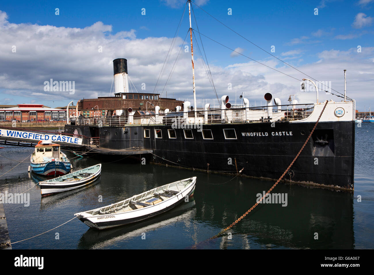 UK, County Durham, Hartlepool maritimes Erlebnis, lokal Paddle Steamer PSS Wingfield Burg gebaut Stockfoto