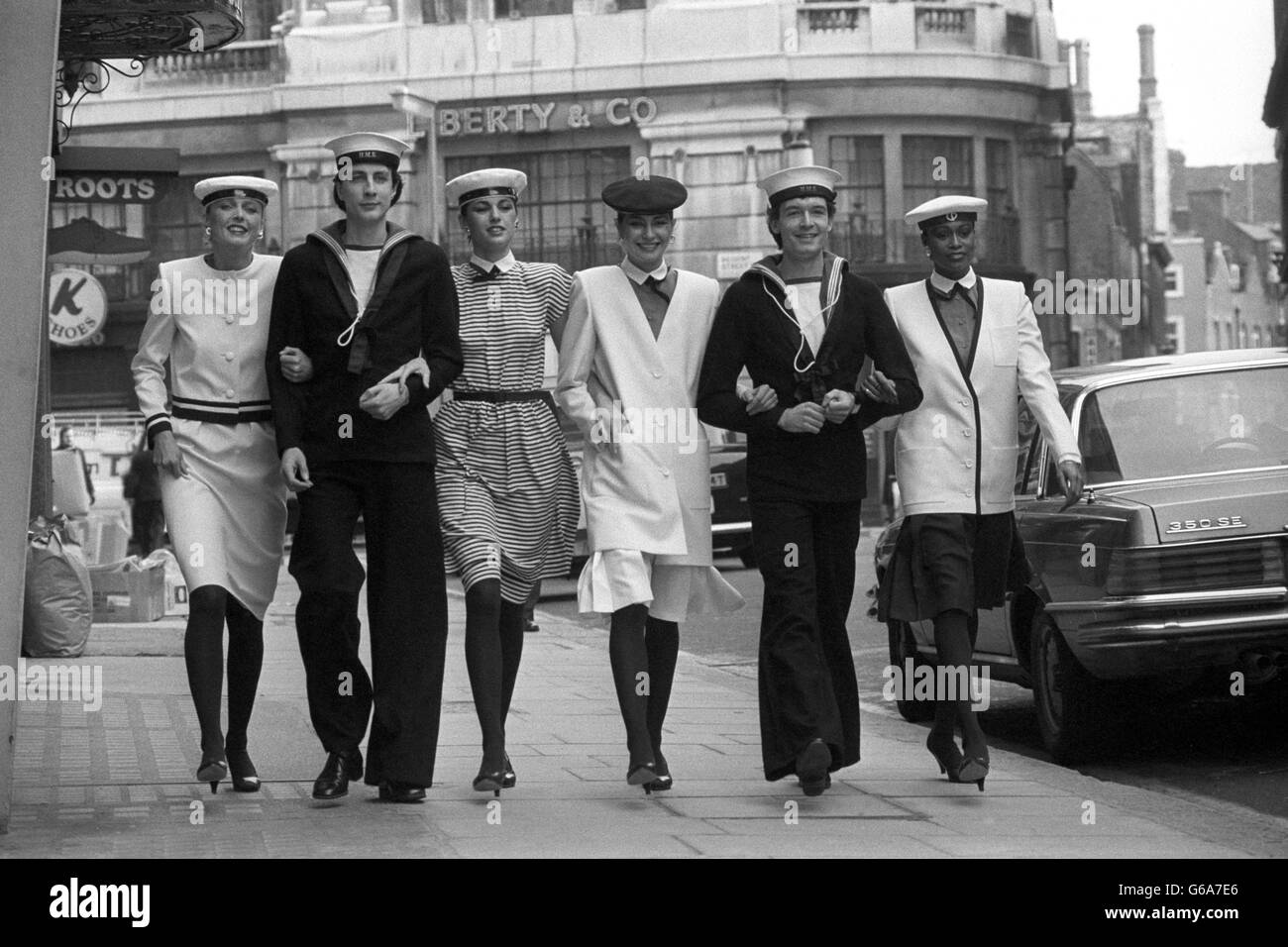 Mode - Christian Dior - Frühjahrskollektion 1980 Stockfoto