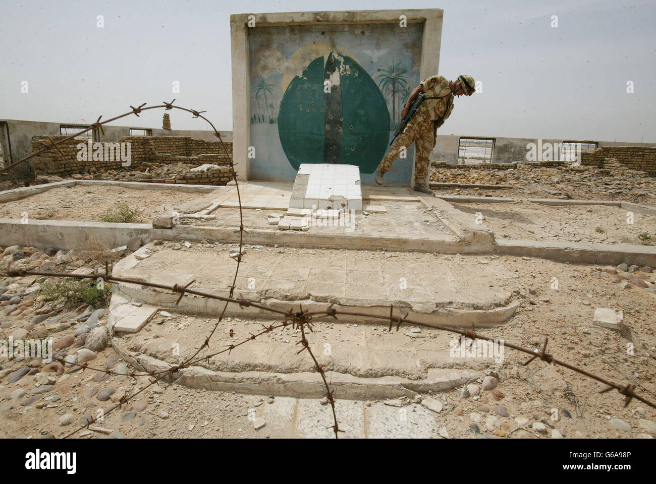 Schießbude irakische Basis Stockfoto