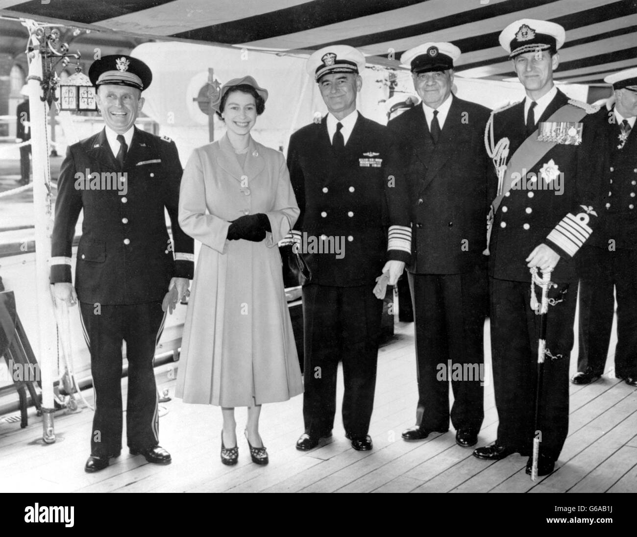 Royalty - Krönung Flottenparade - Portsmouth Stockfoto