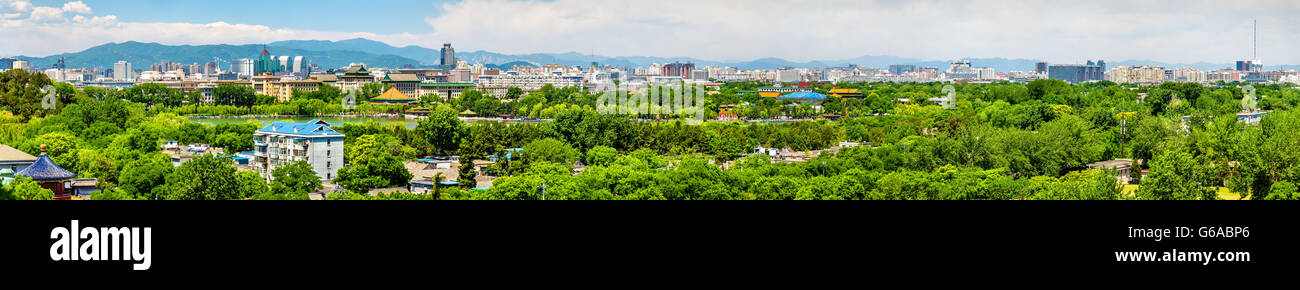 Blick auf die Stadt von Peking vom Jingshan park Stockfoto