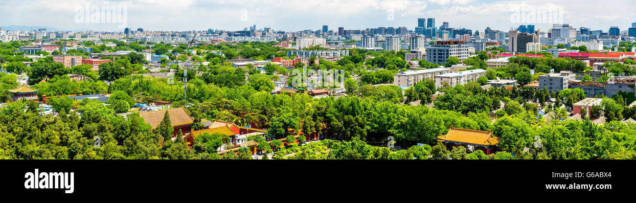 Blick auf die Stadt von Peking vom Jingshan park Stockfoto